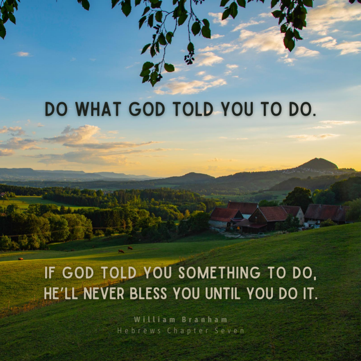 Do What God Told You To Do